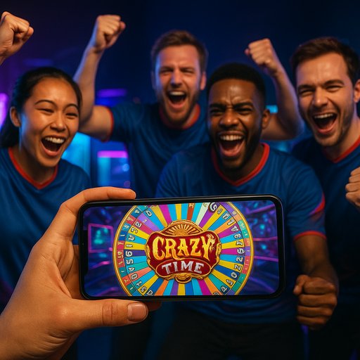 BE999 Vip Crazy Time wheel segments on mobile